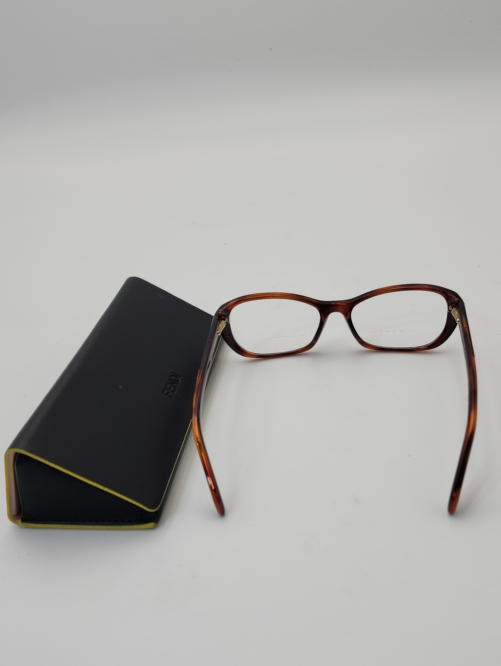 Fendi F977 238 Eyeglasses Frames | Tortoise Brown & Gold Logo | 54-14-135 Italy - Picture 4 of 13